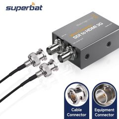 Superbat 3G SDI Cable 75 Ohm BNC Male to Male Black RG179 SDI Video Cable 12inch for Professional Camcorders SDI Video Splitter SDI Monitor Switcher,Supports HD-SDI/3G-SDI/4K/8K(2-Pack)
