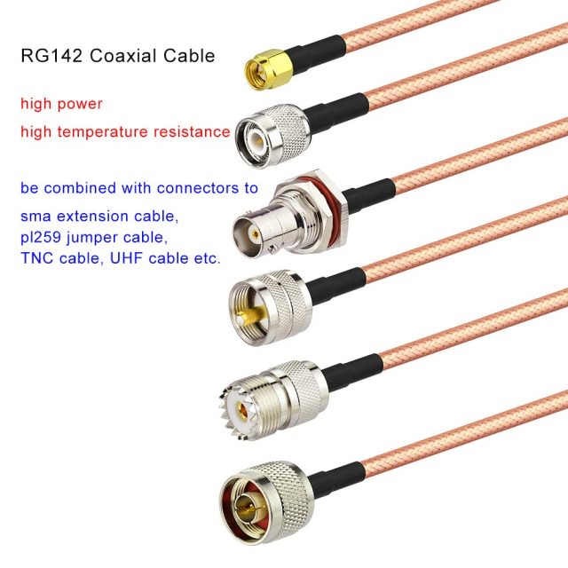 Superbat RG142 RF Coaxial Cable 32.8ft, M17/60 RG142 Coax Cable Double Shielded for Aircraft Comm Radio UHF Jumper Ham Radio Antennas Cable etc.