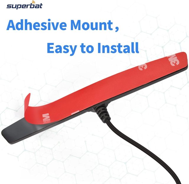 Superbat 4G LTE Antenna 700-2600MHZ Adhesive Mount Omni-Directional Antenna SMA Male Antenna for Car Vehicle Cellular Hotspot Router Gateway Modem etc.