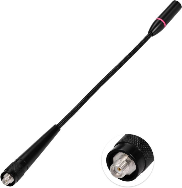 Superbat SMA Female Dual Band VHF/UHF 144/430MHz High Gain Soft Whip Antenna for Wouxun/TYT Radios Walkie Talkie etc.
