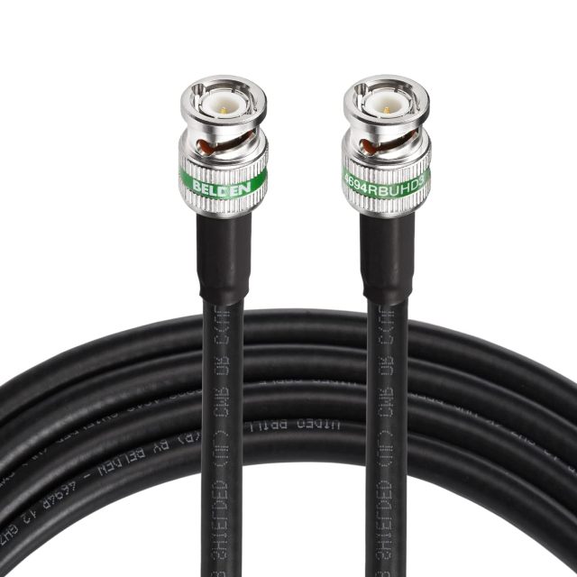 Superbat 12G SDI Cable 100ft BNC Cable 75 Ohm Belden 4694R + SDI Cable Reel for 6G/12G-SDI 4k/8k Video Mixer Surveillance DVR Recorder 12G HDR SDI Frame Synchronizer etc.