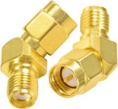 Superbat FPV Drone Goggles Antenna Adapter SMA to RP-SMA 45 Degree Adapter Connector Kit 4-Pack for FPV Antenna Race/Quadcopter Fatshark Goggles WiFi Antenna Extension Cable