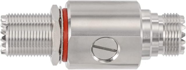 Superbat UHF Coaxial Lightning Arrestor PL-259 Female to SO239 Bulkhead Lightning Surge Protector for CB Radio HAM Radio Gear 2-Way Base Stations