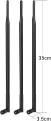 Superbat High Gain WiFi Antenna Long Range 2.4ghz 5.8ghz Antenna for WiFi Router Wireless Network Card Security Camera Extender etc. 3pcs