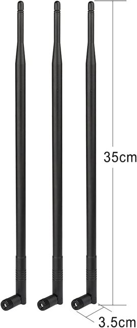 Superbat High Gain WiFi Antenna Long Range 2.4ghz 5.8ghz Antenna for WiFi Router Wireless Network Card Security Camera Extender etc. 3pcs