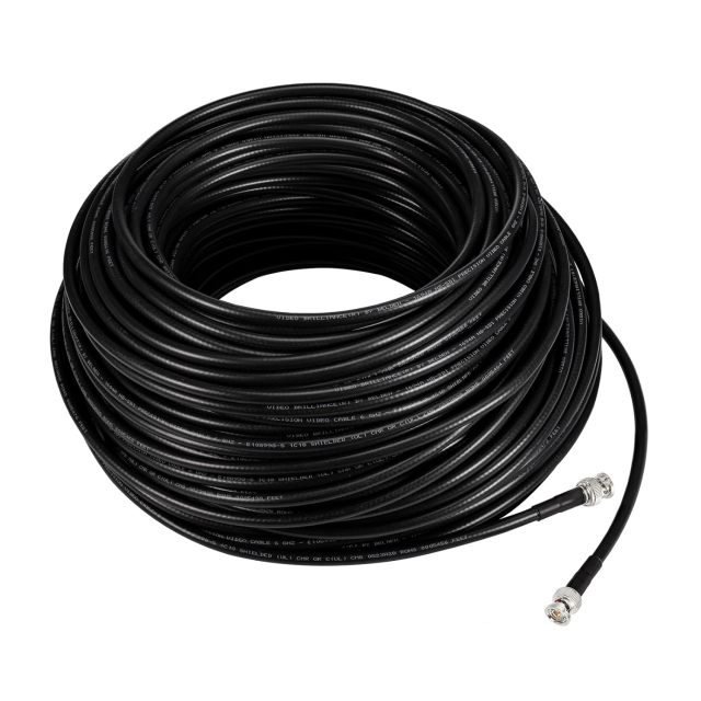 Superbat SDI Cable 200ft Long 3G/6G SDI Cable Heavy Duty BNC to BNC Cable 75 Ohm Belden 1694A Cable Black,Supports HD-SDI/3G-SDI/4K/8K，Precision SDI Video Cable