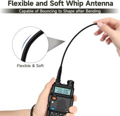 Superbat Handheld Radio Antenna with SMA Connector 136-174MHz/400-470MHz Antenna (2-Pack) Compatible Antenna for Wouxun/TYT Radios etc.