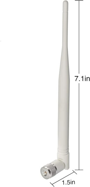 Superbat 4G LTE Antenna SMA 8dBi Wide Band Omni Directional Antenna White 700-2700Mhz for Network Hotspot Modem Security Camera Access Point
