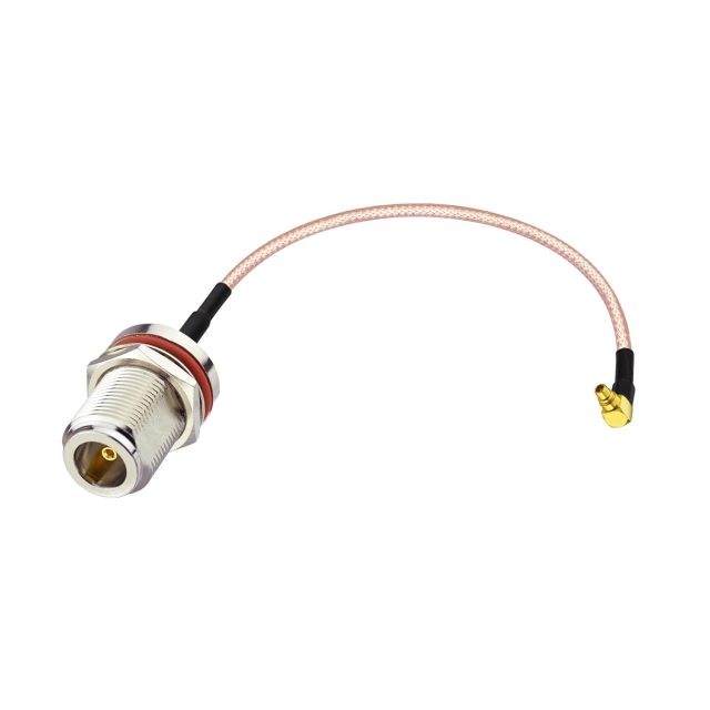 Superbat MMCX Male Right Angle to N Female Connector,6inch RG316 Coaxial Cable 2Pcs for RF Applications,SDR Radios,Instrumentation etc