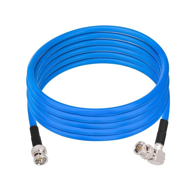 Superbat 6G/12G SDI Cable 75 Ohm Short BNC Cable 10ft BNC Male to Right Angle BNC Male Belden 1694A Video Cable for HD Cameras CCTV Monitor SDI Video Equipment Supports HD-SDI/3G-SDI/4K/8K