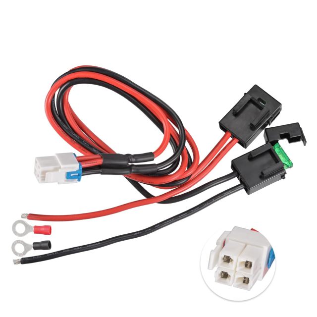 Superbat DC Power Supply Cable 4-Pin 12 AWG 12V 30A Short Wave Power Supply Cord Cable Adapter Fuse Wire for Yaesu  Icom Radios