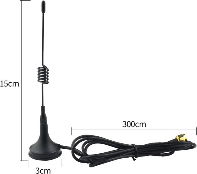 Superbat WiFi Antenna 2.4GHz WiFi Antenna Magnetic Base SMA Antenna with 10ft Extension Cable for Desktop PC Bluetooth Motherboard Wireless Network Card Router IP Security Camera Monitor etc. 2pcs