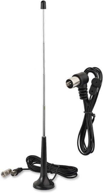 Superbat FM Antenna for Stereo Receiver Indoor + Telescopic FM Radio Antenna 75 Ohm UNBAL Coaxial Cable Wire Antenna for Yamaha Onkyo Table Home Stereo Receiver Radio Receiver