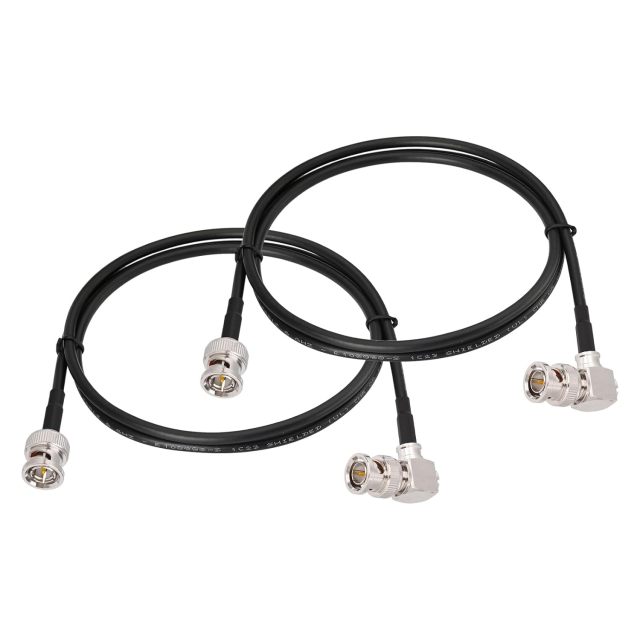 Superbat 3G 6G SDI Cable 3ft,BNC Male to Right Angle BNC Male 75 Ohm BNC Video Cable,Thin & Short Belden 1855A Coaxial Cable（2-Pack for HD Camera CCTV Monitor Video Switcher SDI Splitter etc