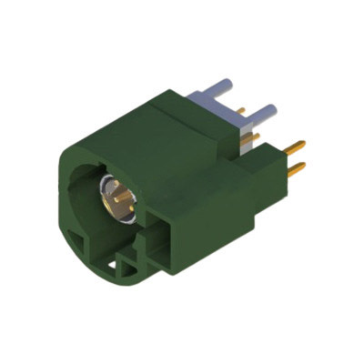 FAKRA 4pin+2 HSD E Male plug Straight  PCB Mount Connector