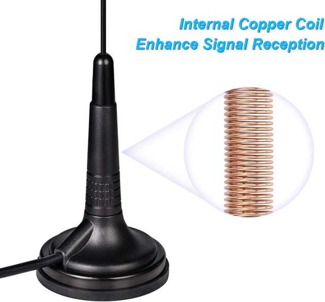 Bingfu CB Antenna 27MHz CB Radio Antenna Magnetic Base Handheld CB Antenna PL259 & BNC Male Compatible with Cobra Midland Uniden Maxon President Vehicle Car Truck Mobile CB Radio Handheld CB Radio