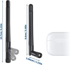 Bingfu Dual Band WiFi Antenna 3dBi SMA Male Antenna(2-Pack) for Wireless Vedio Security IP Camera Recorder Surveillance Recorder Truck Trailer Rear View Backup Camera Reversing Monitor