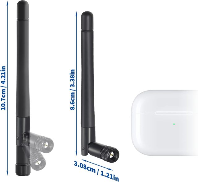 Bingfu Dual Band WiFi Antenna 3dBi SMA Male Antenna(2-Pack) for Wireless Vedio Security IP Camera Recorder Surveillance Recorder Truck Trailer Rear View Backup Camera Reversing Monitor
