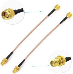 Bingfu SMA Female Bulkhead Mount to SMA Male RG316 Antenna Extension Cable 6 inch 15cm 2-Pack Compatible with 4G LTE Router Gateway Cellular SDR USB Dongle Receiver
