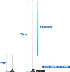 Bingfu Strong Magnetic Base FM Radio Antenna Telecopic for Pioneer Onkyo Yamaha Marantz Sherwood Indoor Digital HD Radio FM Radio Bluetooth Home Stereo Receiver AV Audio Video Home Theater Tuner