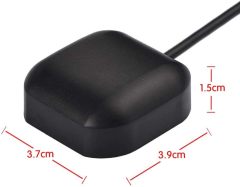 Bingfu Vehicle Waterproof Active GPS Navigation Antenna with SMA Male Connector for Car Stereo Head Unit GPS Navigation System Module Truck Marine Boat GPS Tracker Locator Real Time Tracking