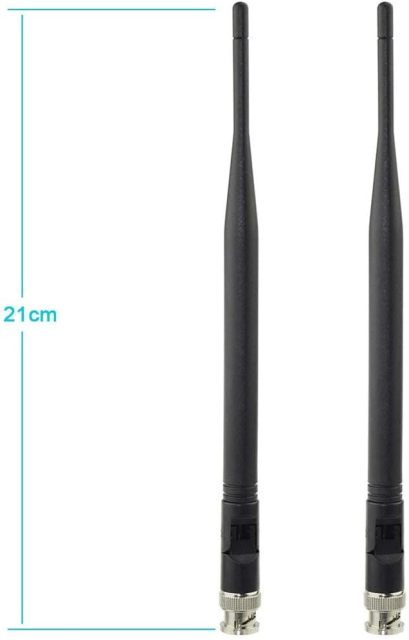 Bingfu Wireless Microphone Receiver Antenna UHF 400MHz-960MHz BNC Male Antenna (2-Pack) for Wireless Microphone System Receiver Remote Digital Audio Mic Receiver Tuner UHF Ham Radio