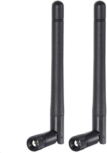 Bingfu Dual Band WiFi 2.4GHz 5GHz 5.8GHz 3dBi MIMO RP-SMA Male Antenna (2-Pack) for WiFi Router Wireless Network Card USB Adapter Security IP Camera Video Surveillance Monitor
