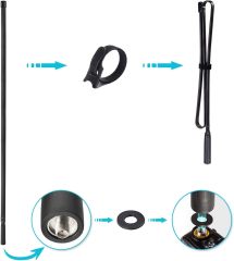 Bingfu Foldable CS Tactical SMA Female Ham Radio Antenna 2-Pack Dual Band VHF UHF 136-520MHz 42.5 inch Antenna for Baofeng BF-F8HP UV-5R UV-82 BF-888S GT-3 Ham Two Way Radio Walkie Talkie