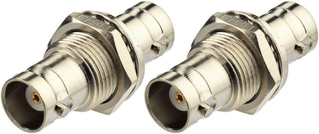 Bingfu BNC Female to BNC Female 50 Ohm Coaxial Connector Adapter 2-Pack for Wireless Microphone System Receiver CB Amateur Radio UHF VHF Ham Radio Mobile Radio Antenna Front Patch Panel Rack Mount
