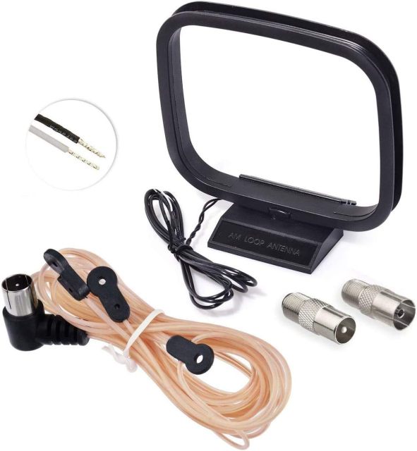 Bingfu FM Antenna FM Dipole Antenna 75 Ohm Indoor FM Radio Antenna AM Loop Antenna for Pioneer Onkyo Yamaha Marantz Indoor Bluetooth Home Stereo Receiver AV Audio Video Home Theater Receiver Tuner