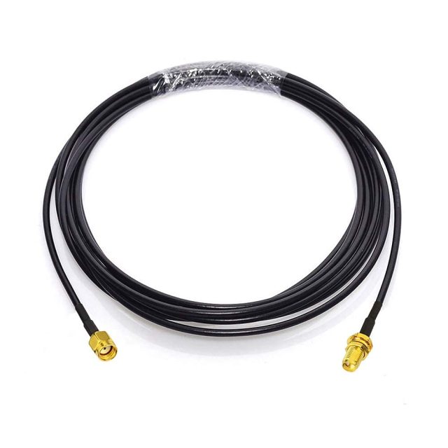 Bingfu WiFi Antenna Extension Cable 2-Pack RP-SMA Male to RP-SMA Female Bulkhead Mount RG174 Cable 3m 10 feet for WiFi Router Security IP Camera Wireless Network Card Adapter