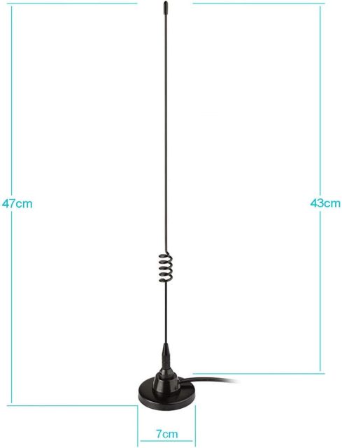 Bingfu Ham Radio Vehicle Car Mobile Radio Antenna Dual Band VHF UHF 136-174MHz 400-520MHz Magnetic Base PL259 Male Antenna for BTECH ICOM Midland Yaesu TYT AnyTone Amateur Radio Two Way Radio
