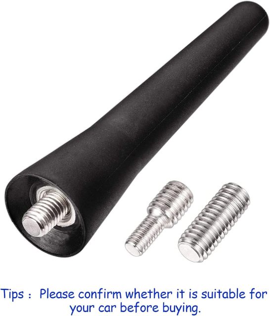 Bingfu Universal Vehicle Roof Mount Short Antenna Mast 2.5 inch Rubber Car Antenna Replacement Compatible with Toyota Honda Chevrolet Nissan Ford Jeep Subaru GMC