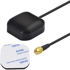 Bingfu Vehicle Waterproof Active GPS Navigation Antenna with SMA Male Connector for Car Stereo Head Unit GPS Navigation System Module Truck Marine Boat GPS Tracker Locator Real Time Tracking