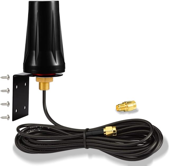 Bingfu 4G LTE Outdoor Wall Mount Waterproof Antenna SMA Male Antenna Compatible with Verizon AT&T T-Mobile Sprint 4G LTE Router Gateway Modem Cellular Trail Camera