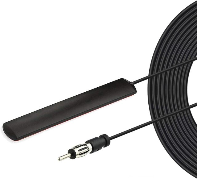 Bingfu Car Antenna Car Stereo FM AM Radio Antenna Car Adhesive Mount Hidden Patch Antenna for Vehicle Truck SUV Car Stereo in Dash Head Unit CD Media Receiver Player Audio HD Radio Tuner Amplifier