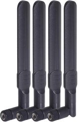 Bingfu Dual Band WiFi 2.4GHz 5GHz 5.8GHz 8dBi MIMO RP-SMA Male Antenna (4-Pack) for WiFi Router Wireless Network Card USB Adapter Security IP Camera Video Surveillance Monitor