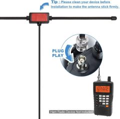 Bingfu Police Radio Scanner Antenna 20-1300MHz Adhesive Mount BNC Male Dipole Antenna Vehicle Ham Radio Amateur Radio Mobile Scanner Antenna Compatible with Uniden Bearcat Whistler Radio Shack Scanner