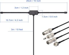 Bingfu FM Radio Dipole Antenna for Stereo Receiver Indoor Pioneer Onkyo Yamaha Marantz Bose Wave Music System FM Radio Home Stereo Receiver AV Audio Video Home Theater Receiver