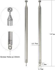 Bingfu 7 Sections Telescopic 74cm AM FM Antenna Portable Radio Antenna Replacement (2-Pack) Compatible with Indoor Portable Radio Home Stereo Receiver AV Audio Video Home Theater Receiver TV Tuner