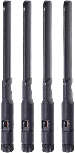 Bingfu Dual Band WiFi 2.4GHz 5GHz 5.8GHz 8dBi MIMO RP-SMA Male Antenna (4-Pack) for WiFi Router Wireless Network Card USB Adapter Security IP Camera Video Surveillance Monitor
