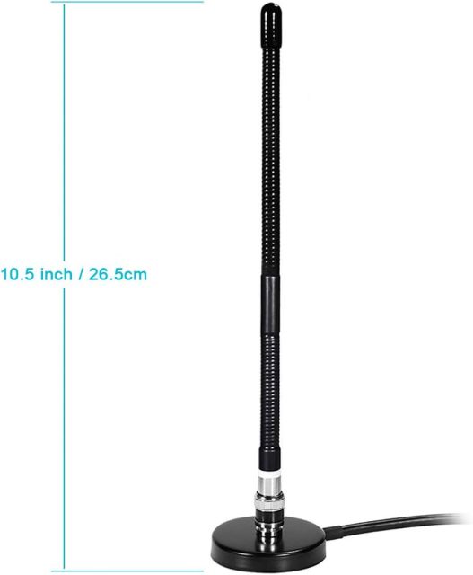 Bingfu CB Antenna 27MHz CB Radio Antenna Soft Whip Magnetic Base CB Antenna BNC & PL259 Male Compatible with Cobra Midland Uniden Maxon President Portable Handheld CB Radio Car Mobile Radio Scanner