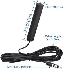 Bingfu Car Antenna Car Stereo FM AM Radio Antenna Car Adhesive Mount Hidden Patch Antenna for Vehicle Truck SUV Car Stereo in Dash Head Unit CD Media Receiver Player Audio HD Radio Tuner Amplifier