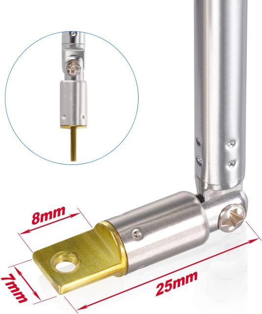 Bingfu 6 Sections Telescopic 65cm AM FM Antenna Portable Radio Antenna Replacement (2-Pack) Compatible with Indoor Portable Radio Home Stereo Receiver AV Audio Video Home Theater Receiver TV Tuner