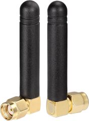 Bingfu Mini Dual Band WiFi 2.4GHz 5GHz 5.8GHz MIMO RP-SMA Male Right Angle Antenna (2-Pack) for FPV WiFi Bluetooth USB Adapter Computer PCIe Card WiFi Router Wireless Back Up Camera