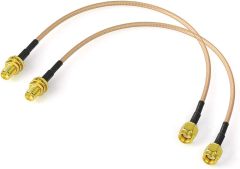 Bingfu WiFi Antenna Extension Cable (2-Pack) RP-SMA Male to RP-SMA Female Bulkhead Mount RG316 Cale 30cm 12 inch for WiFi Router Security IP Camera Wireless Mini PCI Express PCIE Network Card Adapter