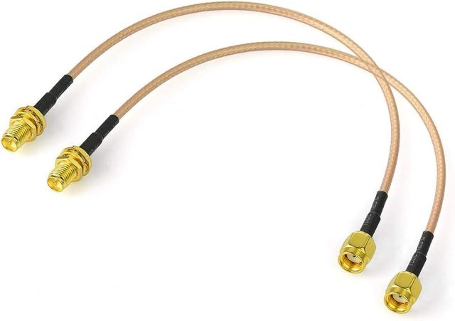Bingfu WiFi Antenna Extension Cable (2-Pack) RP-SMA Male to RP-SMA Female Bulkhead Mount RG316 Cale 30cm 12 inch for WiFi Router Security IP Camera Wireless Mini PCI Express PCIE Network Card Adapter