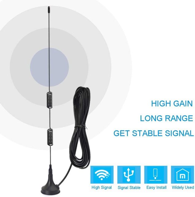 Bingfu VHF UHF Ham Radio Police Scanner Antenna Amateur Radio Mobile Radio Scanner Antenna Magnetic Base BNC Male Antenna Compatible with Uniden Bearcat Whistler Radio Shack Police Scanner Ham Radio
