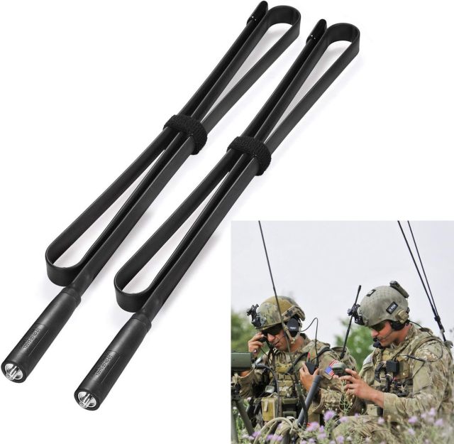 Bingfu Foldable CS Tactical SMA Female Ham Radio Antenna 2-Pack Dual Band VHF UHF 136-520MHz 42.5 inch Antenna for Baofeng BF-F8HP UV-5R UV-82 BF-888S GT-3 Ham Two Way Radio Walkie Talkie