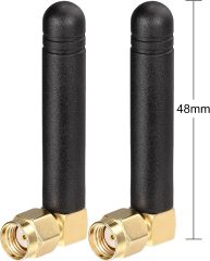 Bingfu Mini Dual Band WiFi 2.4GHz 5GHz 5.8GHz MIMO RP-SMA Male Right Angle Antenna (2-Pack) for FPV WiFi Bluetooth USB Adapter Computer PCIe Card WiFi Router Wireless Back Up Camera